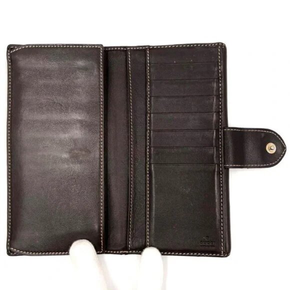 GUCCI Heart Long Wallet GG Canvas & Leather - Picture 2 of 10